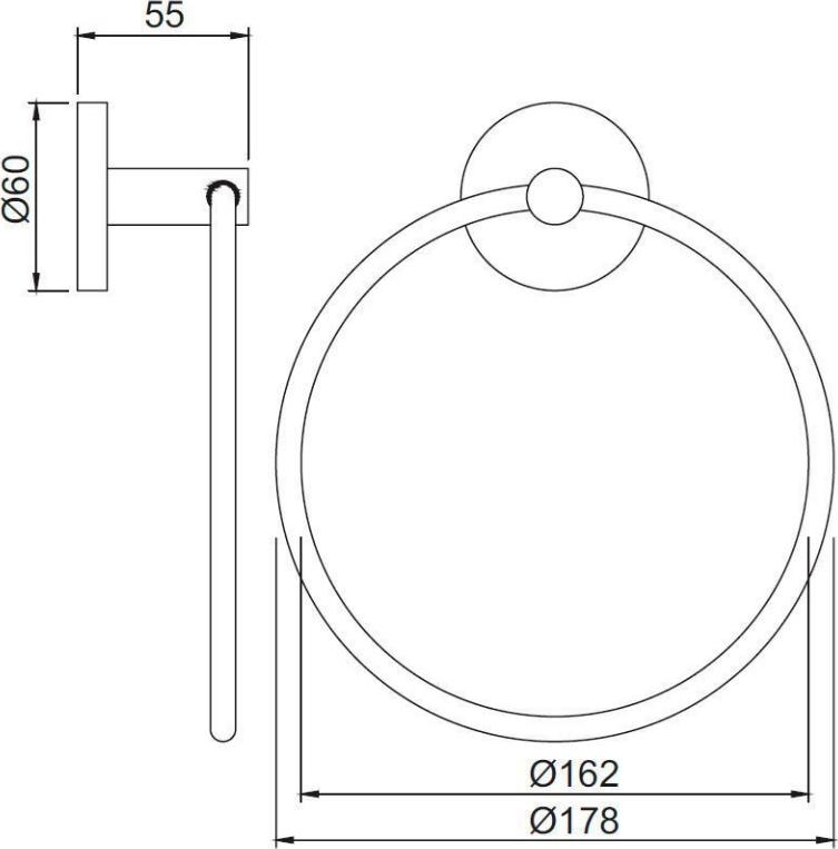 Полотенцедержатель Jaquar ACN-ABR-1121BN