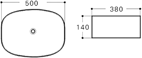 Раковина накладная Aquanet FINE-1, белая