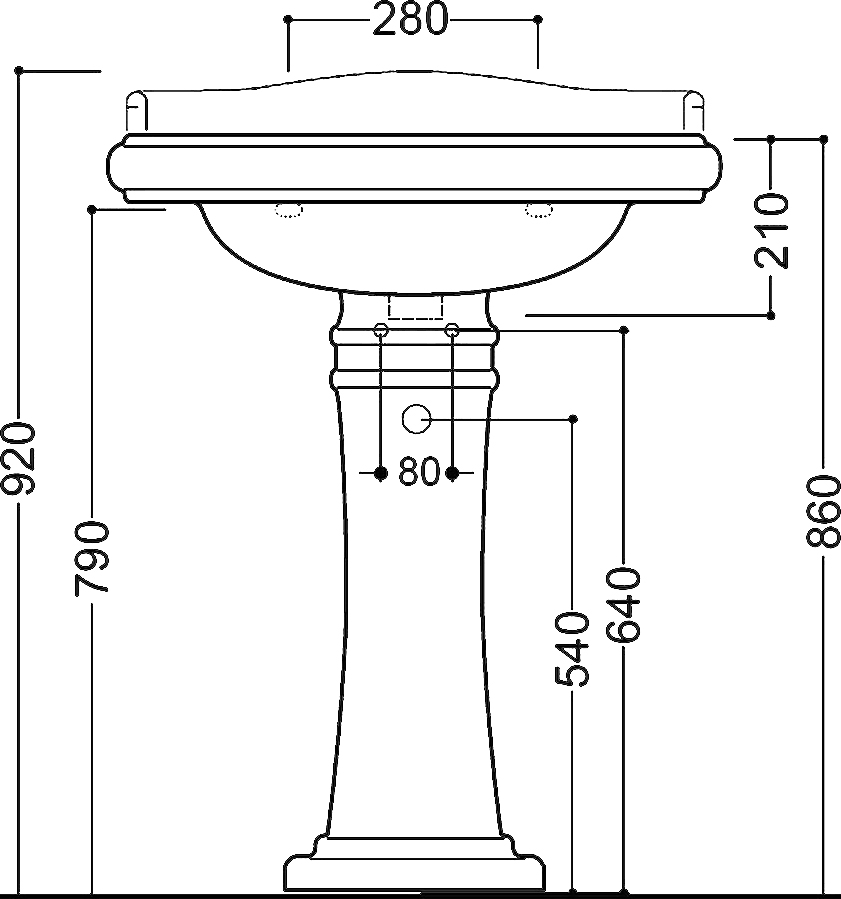 Раковина Kerasan Retro 104601D 69 см