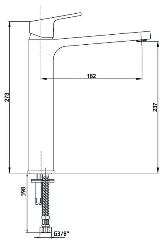 Смеситель для раковины E.C.A Tiera 102188002C1EX черный