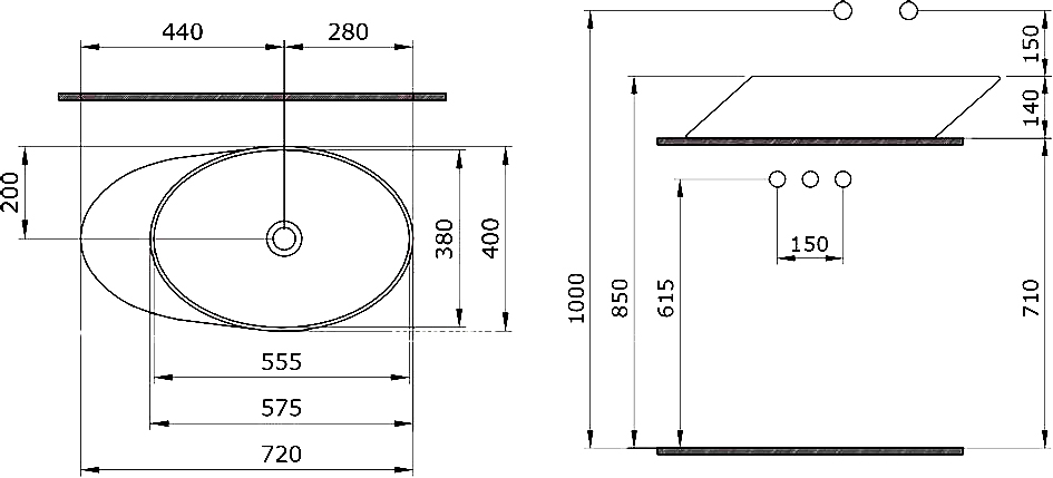 Раковина Bocchi Vessel 1013-006-0125 серый