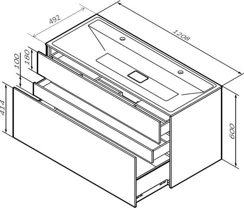 Тумба под раковину Am.Pm Inspire 2.0 M50AFHX1203WM 120 см цвет белый