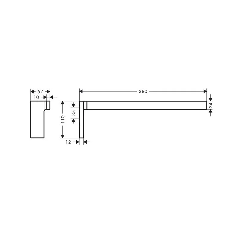 Полотенцедержатель Axor Universal Rectangular 42626330 черный