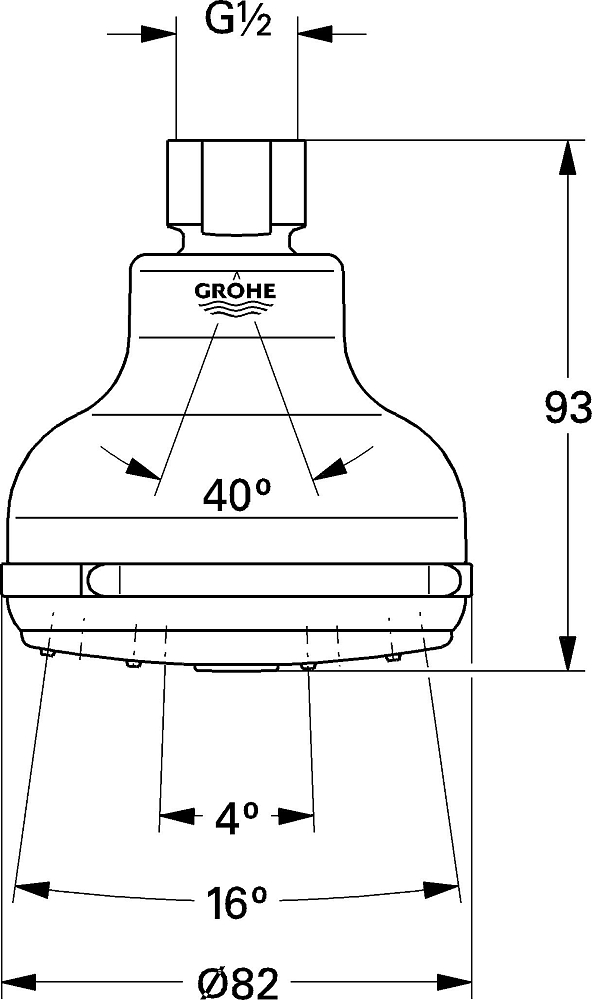 Верхний душ Grohe Relexa Plus 28270000