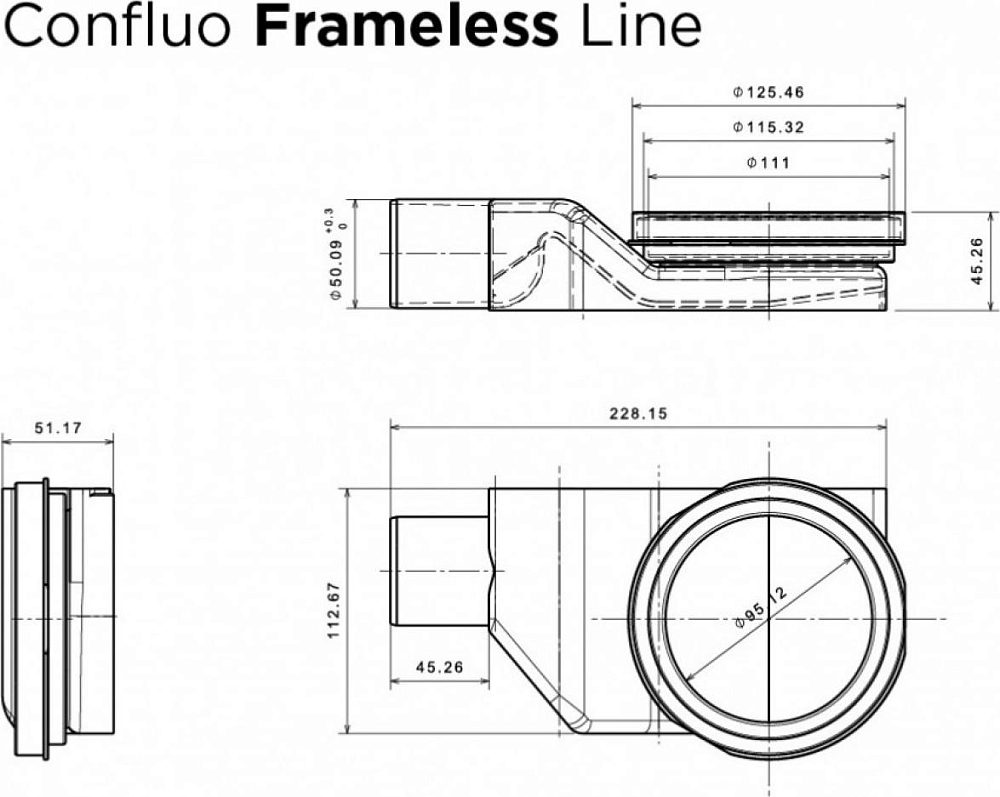 Душевой лоток Pestan Confluo Frameless Line 850 Gold 13701224, золото