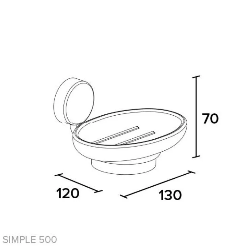 Мыльница Koin Simple SI500 хром;белый