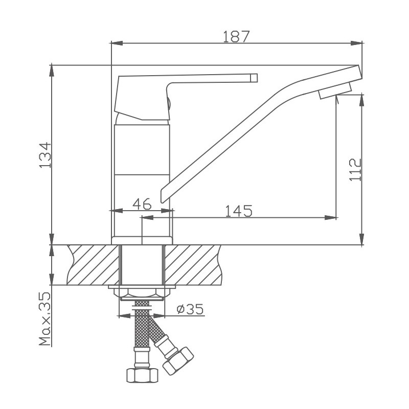 Смеситель для кухни Haiba HB45804-2 белый