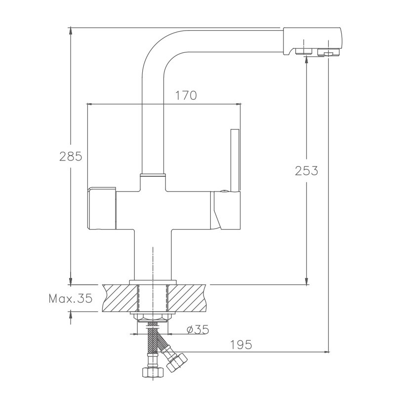 Смеситель для кухни Haiba HB70088-8 белый