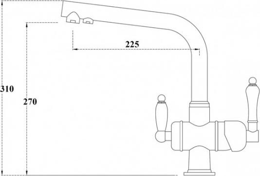 Смеситель Zorg Sanitary ZR 328 YF чёрнЫЙ МЕТАЛЛ для кухонной мойки