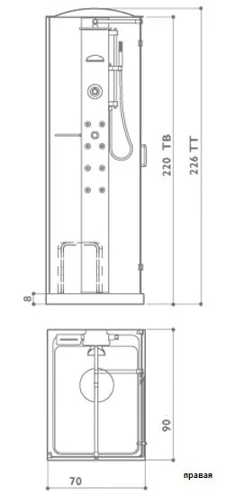 Душевая кабина Jacuzzi Play 9547-181A Sx/Dx