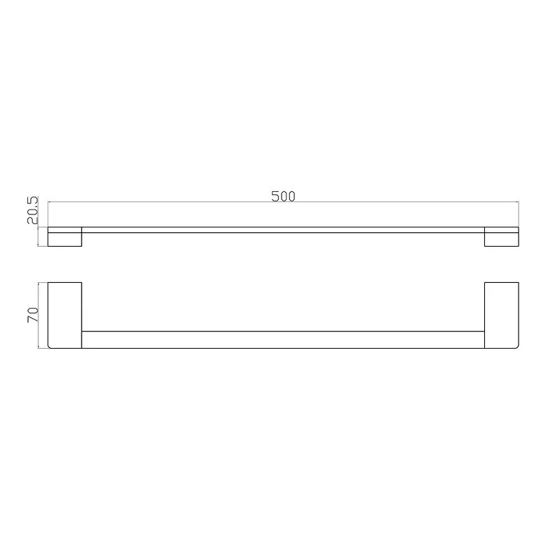 Полотенцедержатель Rav-Slezak Nil NLA0701/50MGL серый