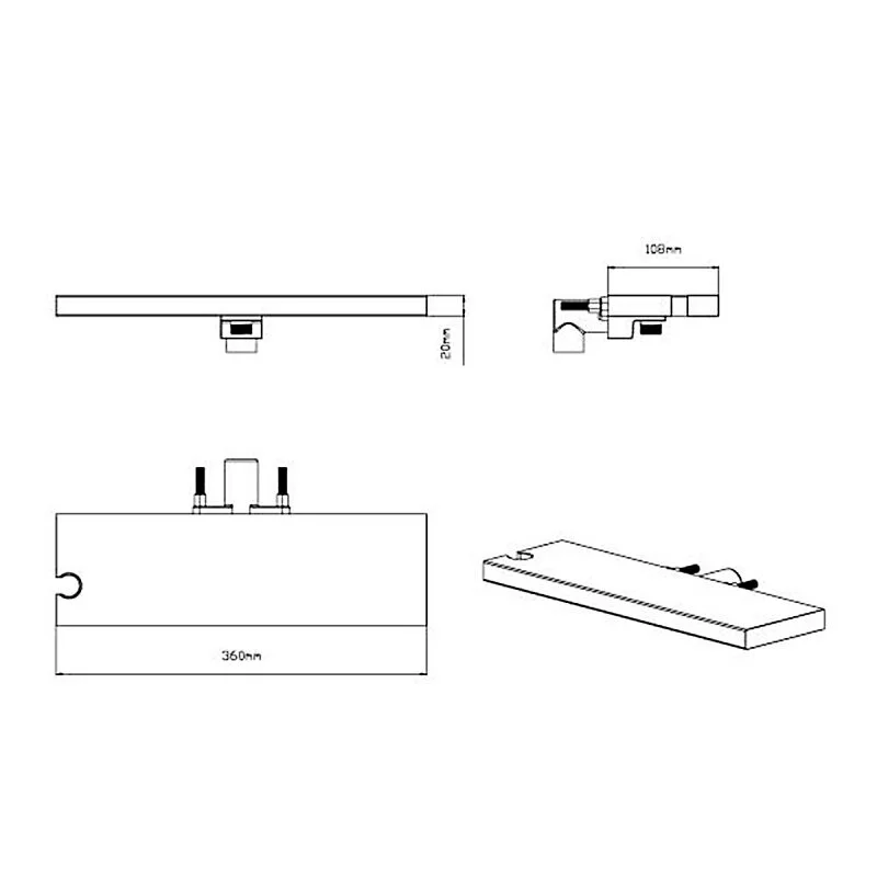 Душевая система Vincea Inspire VSFW-3I22MT2RGM серый