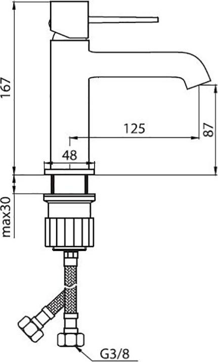 Смеситель для раковины Damixa Sirius 860210000, хром