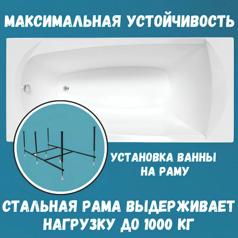 Акриловая ванна 1MarKa Elegance 01эл1570кп белый