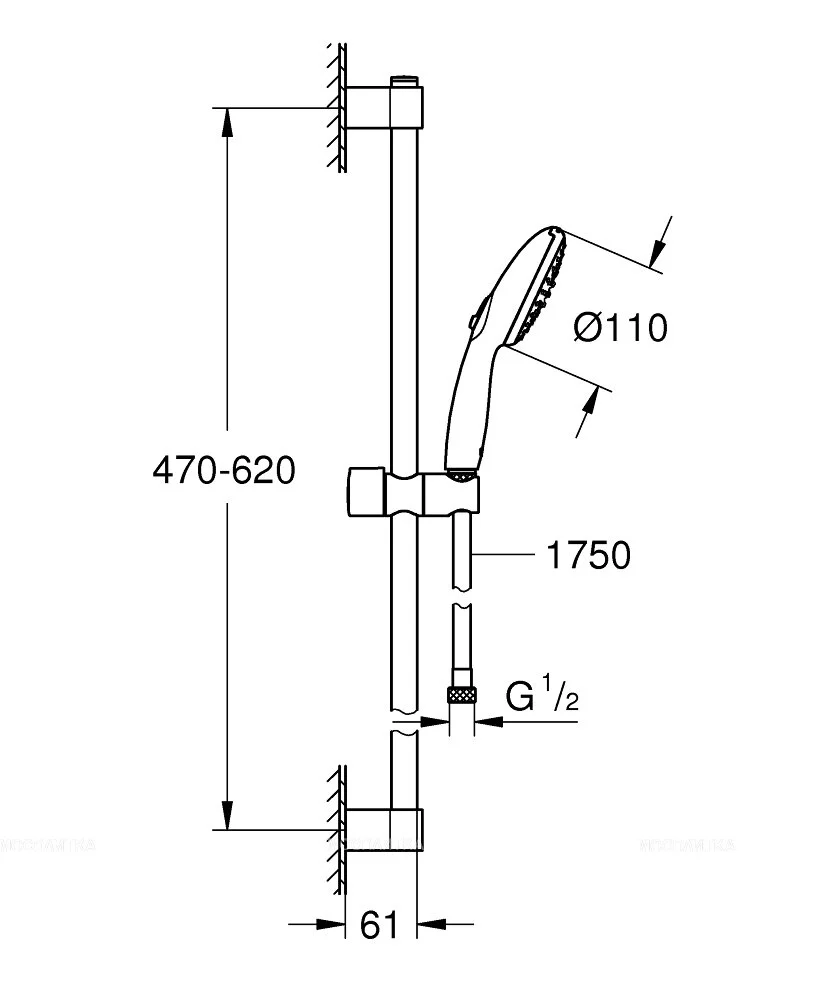 Душевой гарнитур Grohe Tempesta 27598003 хром