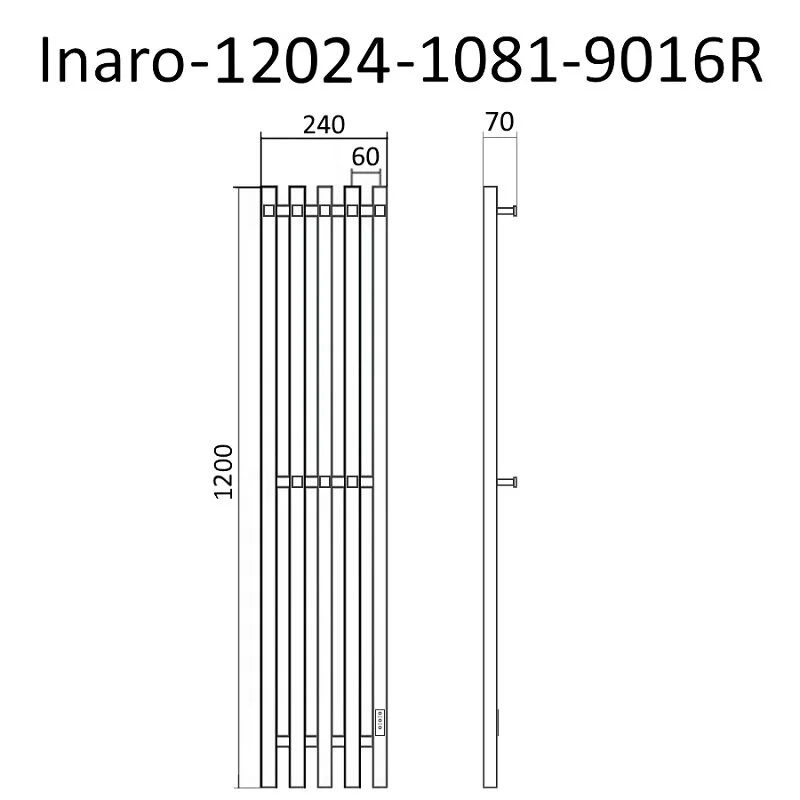 Полотенцесушитель электрический Маргроид Инаро Inaro-12024-1081-9016R белый