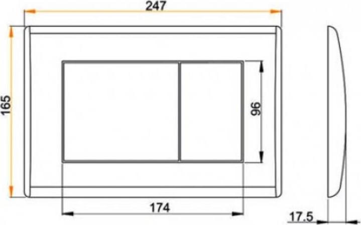 Кнопка смыва AlcaPlast M275 золото