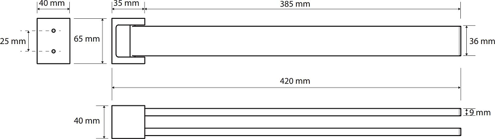 Держатель для полотенец Bemeta Gamma 145804042 хром