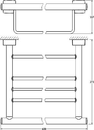 Полка FBS Esperado ESP 042 для полотенец 60 см