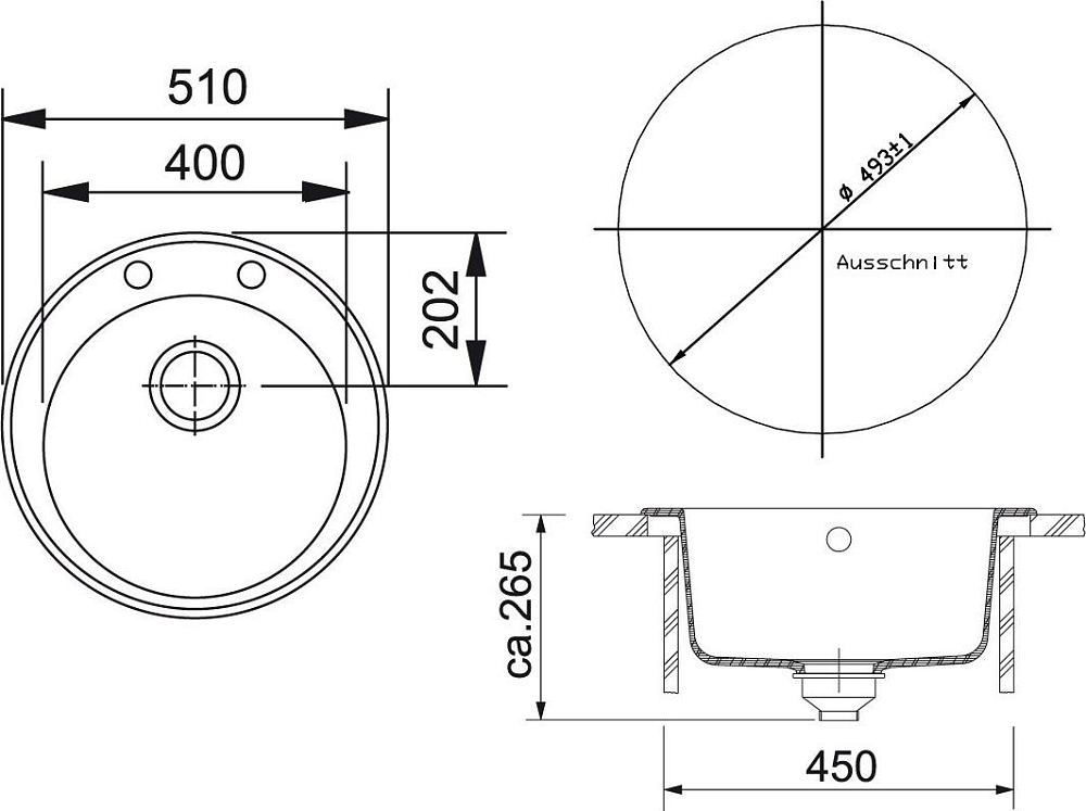 Кухонная мойка Franke Ronda ROG 610-41 оникс