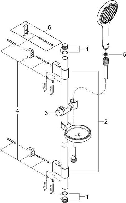 Душевой гарнитур Grohe Rainshower Solo 27339000