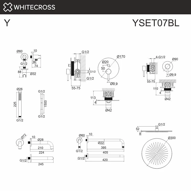 Душевая система Whitecross Y chrome YSET07CR хром