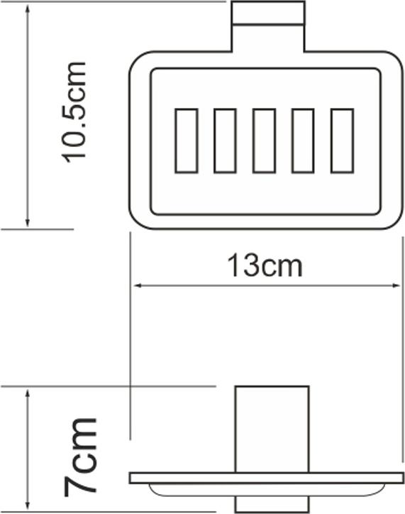 Мыльница-решетка WasserKRAFT Abens K-3269, черный матовый