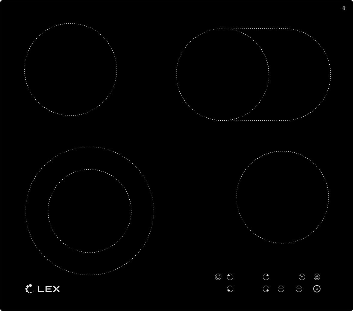 Электрическая варочная панель LEX EVH 642 CHYO000172, black