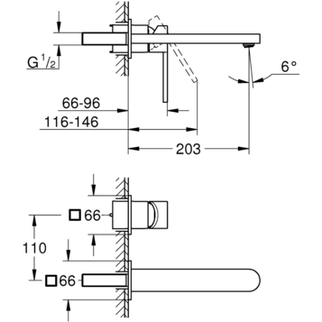 Смеситель для раковины Grohe Plus 29306003