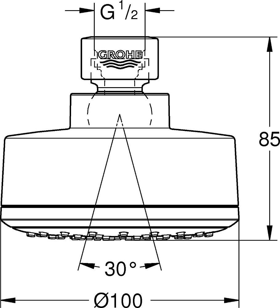 Верхний душ Grohe Tempesta Cosmopolitan 26051001