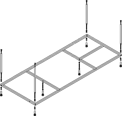 Каркас для ванны Cezares Plane 200x90