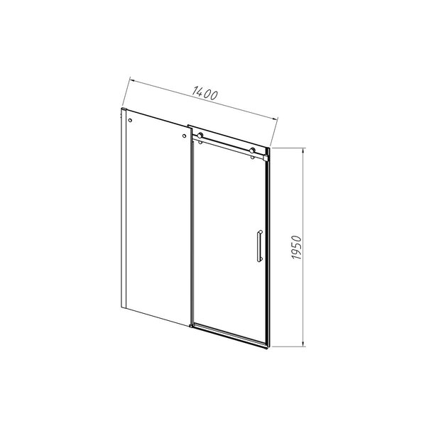 Душевая дверь Vincea Como-N VDS-4CN140CLB 140x195 см, черный, стекло прозрачное