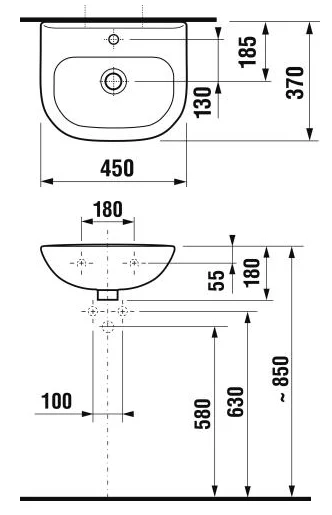 Раковина Jika Olymp 15612000104 белый