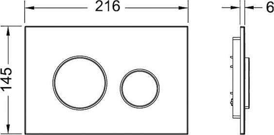 Кнопка смыва Tece Loop 9240625 хром матовый