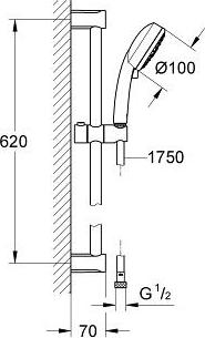 Душевой гарнитур Grohe Tempesta 27787001