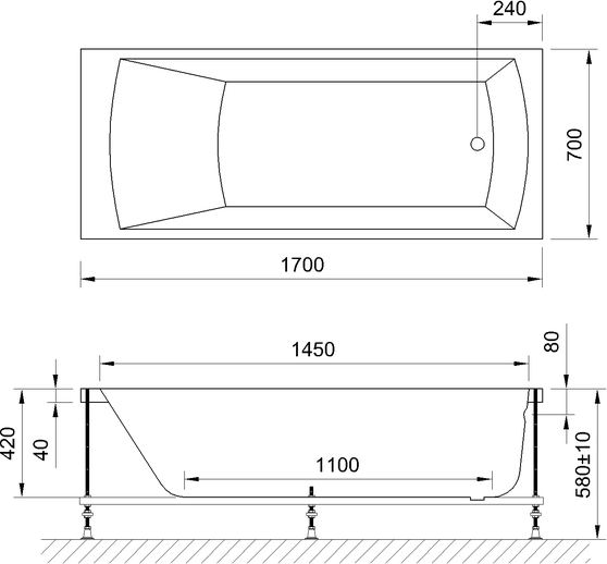 Акриловая ванна Royal Bath VIENNA 170x70 RB 953203