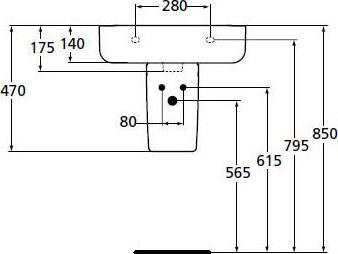 Полупьедестал Ideal Standard Connect E797401