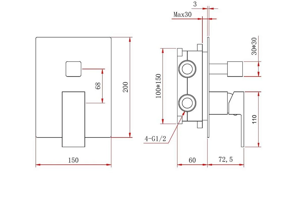 Душевая система Berges Nardis 71001 хром