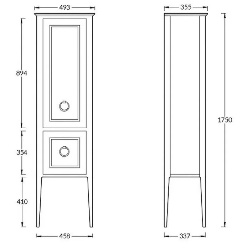 Шкаф-пенал Kerama Marazzi Plaza Classic Neo PL.CN.175.NUT.M коричневый