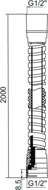 Шланг для душа 200 см Iddis Optima Home 011P200I19, хром