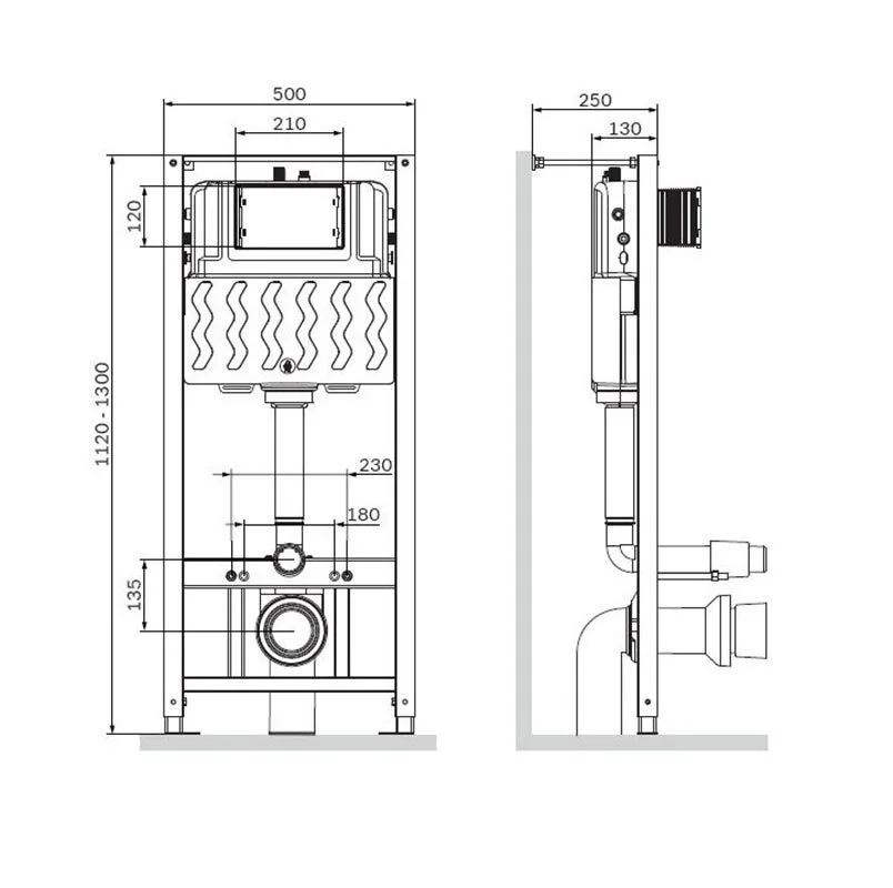 Инсталляция Am.Pm с унитазом Duravit STARCK 3 2227090000, сиденье микролифт клавиша хром, комплект