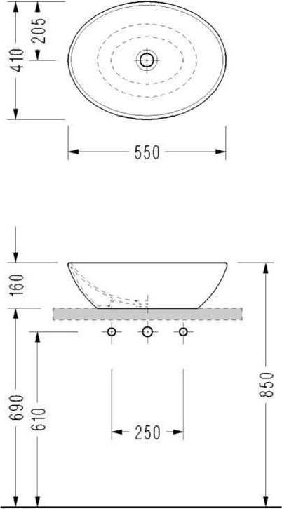 Раковина Serel CH33 55 см