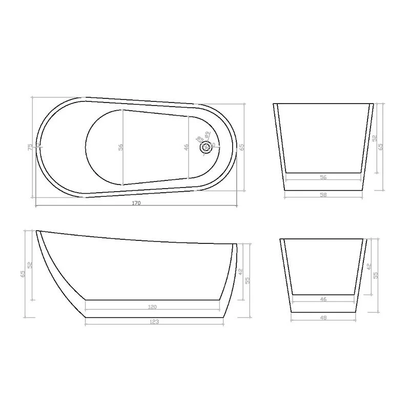 Акриловая ванна Cerutti Spa CT9127 белый