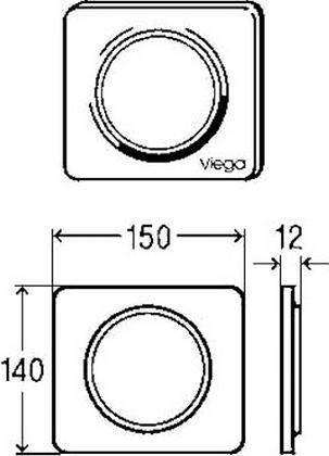 Кнопка смыва Viega Visign for Style 13 654771 для писсуара