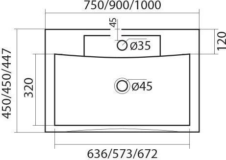 Раковина Art&Max AM-LAV-1000-MR-FP, белый