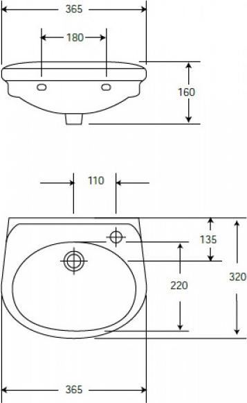 Раковина подвесная Iddis Neptun NEP365RI27