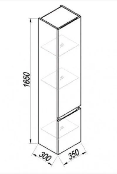 Шкаф-пенал Kolpa-San Iman I1650 WH белый