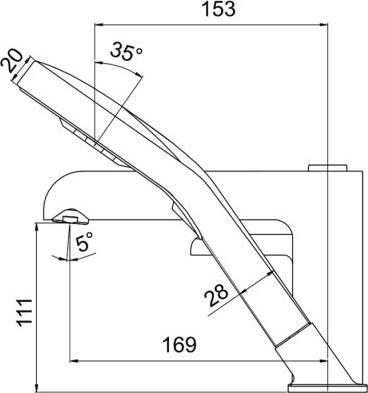 Смеситель на борт ванны Gappo G03-8 G1103-8