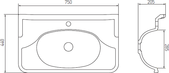 Раковина Aquaton Венеция 75 1A707031VN010