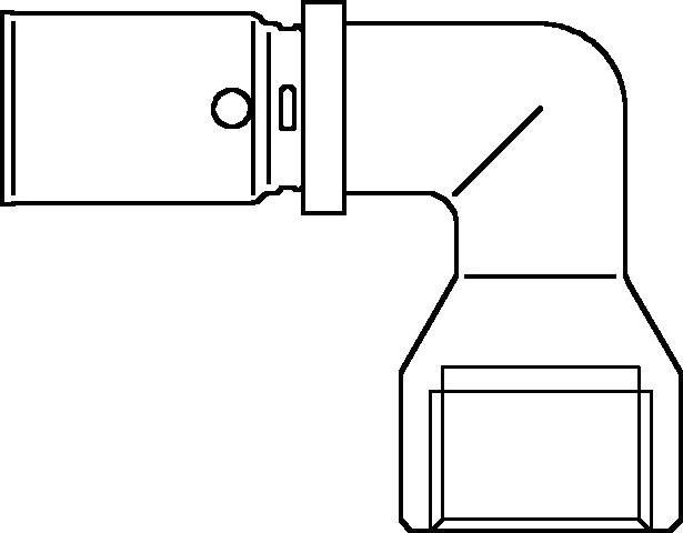 Угольник Oventrop Cofit P 20xRp3/4" с внутренней резьбой